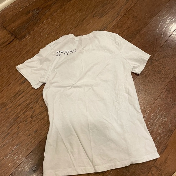 I influence small white and black fitted tee - never worn - Picture 4 of 4